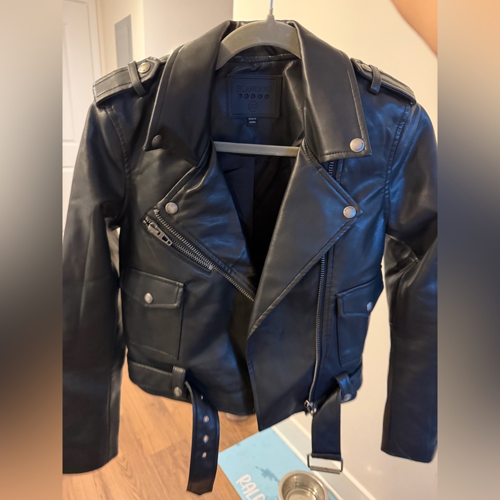 Blank NYC Black Leather Moto Jacket